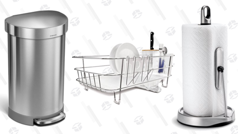 simplehuman 40L / 10.6 Gallon Slim Step Trash Can Grey Plastic | $34 | Walmartsimplehuman 45L / 12 Gallon Semi-Round Step Trash Can, Brushed Stainless Steel | $85 | Walmartsimplehuman 35L / 9.3 Gallon Stainless Steel Round Kitchen Step Trash Can, Brushed Stainless Steel | $59 | Walmartsimplehuman Tension Arm Paper Towel Holder | $21 | Walmartsimplehuman Kitchen Slim Wire Frame Dish Rack With Removable Spout, Stainless Steel | $34 | Walmartsimplehuman Compact Dish Rack, Grey Plastic | $40 | Walmart